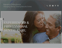 Tablet Screenshot of navarroorthodontix.com